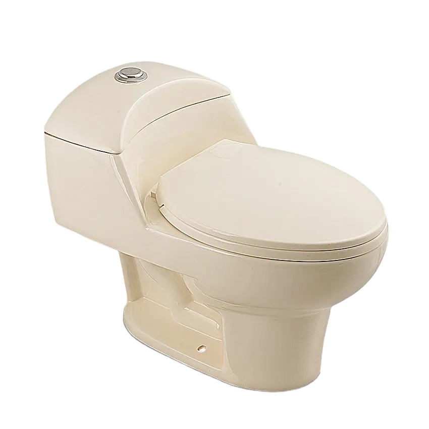 Bone Color One Piece Toilet South American Popular Siphon S Trap 300 mm Water CLoset Sanitary Ware Products Ceramic Toilet