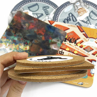 Sous-verres ronds absorbants personnalisés de 4 pouces en liège avec motif imprimé pour fournisseurs sur mesure