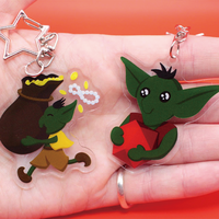 Porte-clés en acrylique transparent personnalisé avec impression d'anime, porte-clés en époxy promotionnel