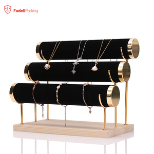 Металлическая стойка для ювелирных изделий, органайзер для браслетов, трехуровневая стойка для ювелирных изделий - Product Image 1