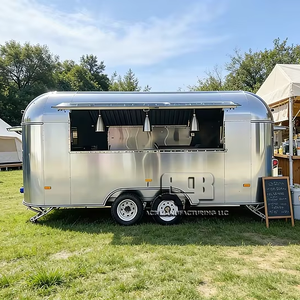 รถขายอาหารเคลื่อนที่ไฟเบอร์กลาสอะลูมิเนียมใหม่สำหรับขายในเยอรมนี รถขายอาหารเคลื่อนที่พร้อมครัวครบชุด ไอศกรีม อาหารจานด่วน - Product Image 1