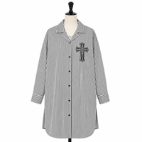 Robe Midi Rayée Style Urbain pour Femme, Col Hawaïen, Épaules Tombantes, Broderie Croisée, 100% Coton Écologique, Taille Naturelle, ODM