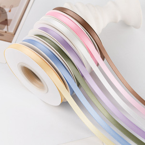 Nine-Colored Ribbon Satin Ribbon 6Mm Double-Sided For Flower Decoration DIY Crafts - Product Image 1