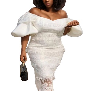 Vestidos de Fiesta con Hombros Descubiertos y Bordado Floral de Última Moda para Mujer - Product Image 1