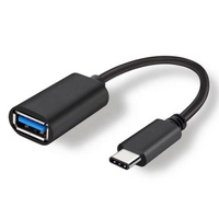 Kabel Adaptor OTG USB Type C Male ke USB 2.0 A Female 3A Pengisian Cepat Konduktor Tembaga Murni untuk Ponsel Laptop Kamera Komputer