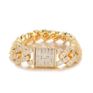 OUGEPHELI 18mm Hip Hop Iced Out CZ Zircon Collar De Cadena Cubana Eslabones Cubano Collar Miami Cuban Link Chain - Product Image 6