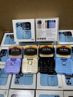 Teléfono Móvil I16 Pro Mini Flip 2G GSM Doble SIM Marcación Rápida Reproductor de Video Voz Mágica Conector de 3.5mm Radio FM Teléfono Celular Plegable Pequeño