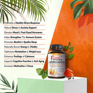 Ashwagandha Capsules Comprimés Supplément aux herbes Végétalien Sans Gluten Biologique Sans OGM Soutient l'Endurance de l'humeur Ashwagandha - Product Image 3