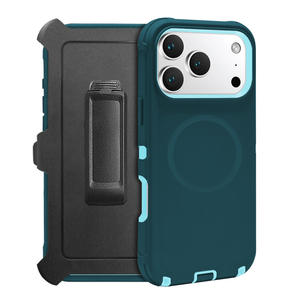 Étui de protection 3 en 1 pour téléphone, Fundas De <span class=keywords><strong>Acrigel</strong></span>, étui magnétique pour iPhone 17 16 15 14 13 12 11, orange, protection magnétique - Product Image 5