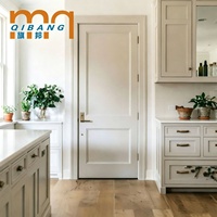 Portes intérieures en MDF à âme creuse, pré-primées blanches, 4 panneaux, en bois massif mouluré