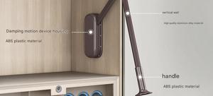 HNOSS <span class=keywords><strong>Tringle</strong></span> à vêtements murale en aluminium, amovible, large et réglable, pour <span class=keywords><strong>armoire</strong></span> haute, organisateur de penderie, barre de rangement extractible - Product Image 6