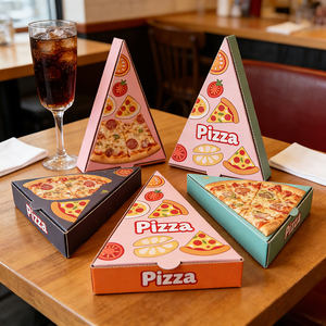 Triangular Recycled Materials Eco-Friendly <b>Pizza</b> <b>Boxes</b> Waterproof Oil-Resistant Custom Sizes Designs Direct Factory Wholesale - Product Image 2