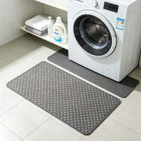 Tapis de bain en feutre imperméable et antidérapant, à séchage rapide, avec support en PE, surface chaude, résistant à la moisissure et lavable