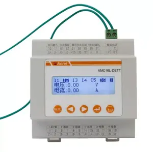 Acrel AMC16L-DETT Modbus RTU Multi Channels -48Vdc LCD Digital DC Energy Meter for Bast Station Power Consumption Monitor