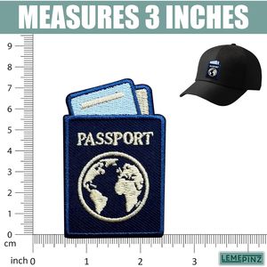 แผ่นปักลาย CustomPassport ขนาด 3 นิ้ว รีดติดหรือเย็บติด สำหรับตกแต่งกระเป๋าเดินทาง - Product Image 6