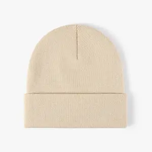 Gorro de inverno de malha bordado com letras boné masculino feminino chapéu de lã quente unissex unissex hip-hop