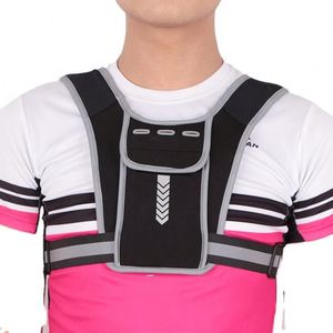 Athletic Fitness Outdoor Sport Phone Holder <b>Reflective</b> <b>Running</b> <b>Vest</b> with Water Bottle Pouch - Product Image 2