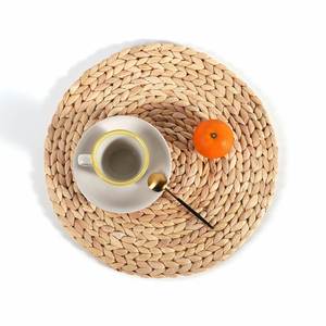 Manteles decorativos aislantes tejidos a mano vietnamitas para mesa de comedor, antideslizantes para tazas, cuencos, ollas, sartenes, hogar, de jacinto de agua y vidrio - Product Image 3