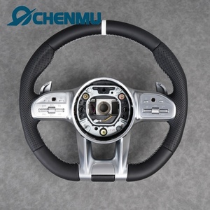 <span class=keywords><strong>พวงมาลัย</strong></span>หนังแท้ขายดีสำหรับ Mercedes Benz <span class=keywords><strong>AMG</strong></span> C63 E63 GT50 GT63 G63 GLE53 GLE63 W213 W176 W167 W222 แบบเสียบใช้งานได้ทันที - Product Image 1