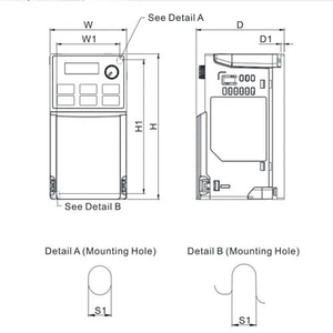 Variador de Frecuencia Original VFD2A8ME21ANNAA, Inversor de Motor, Serie ME300, Automatización Industrial, 0.4KW, 230V, 1 Fase - Product Image 5