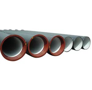 K9 K8 K7 C40 C30 C25 200mm 300mm 350mm 400mm ISO2531 En545 En598 tubería de hierro dúctil suministro de agua y tubería de construcción de drenaje