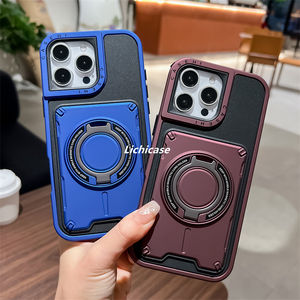 Lichicase nouveau Design 2 en 1 anneau support <span class=keywords><strong>Protection</strong></span> Anti-chute couverture arrière pour Oppo A38 A18 <span class=keywords><strong>A40</strong></span> coque de téléphone - Product Image 2