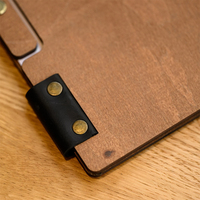 Porte-menu en bois gravé personnalisé avec vis de fixation