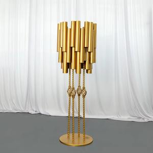 Centros de mesa de boda de oro 110cm de alto soporte de flores de boda de metal centro de mesa de boda - Product Image 1