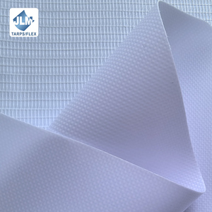 Jinlong Manufacturer Lona De Pvc Flex Canvas Vinyl Cold Laminated Flex Banner Raw <strong>Material</strong> <strong>Blue</strong> White Color - Product Image 6