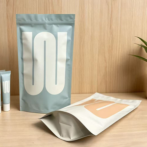Custom Logo Matte Resealable Stand Up Zipper Pouch Cosmetic Skincare Packaging <b>Bag</b> - Product Image 2