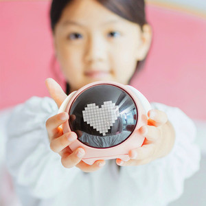 Réveil intelligent LED créatif en plastique avec pixels <span class=keywords><strong>emoji</strong></span> pour étudiants, veilleuse numérique avec thermomètre - Product Image 4