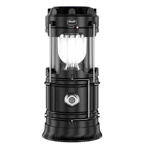 Có thể gập lại ngoài trời xách tay nhựa 6 + 1W dẫn ánh sáng treo cắm trại năng lượng mặt trời Powered sạc đèn lồng đèn - Product Image 1