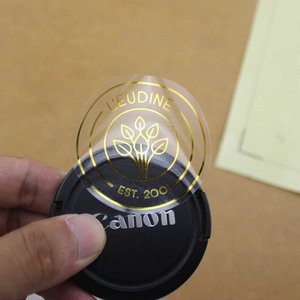 Rouleau d'autocollant de logo Transparent <span class=keywords><strong>fantaisie</strong></span>, impression d'autocollant transparent adhésif d'estampage de feuille d'or - Product Image 5