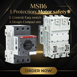 Disjoncteur de protection moteur <span class=keywords><strong>ABB</strong></span> <span class=keywords><strong>MS116</strong></span>-10 6,3-10A triphasé 100KA 3P MPCB pour démarrage et protection du moteur - Product Image 3