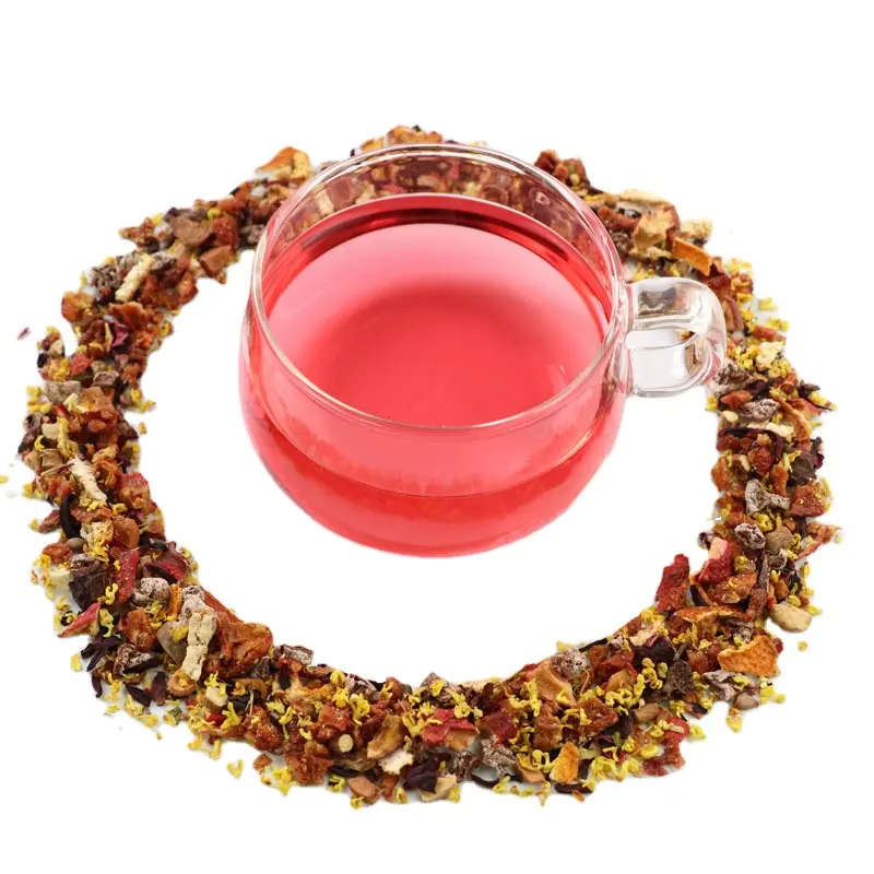 Té al por mayor Dulce osmanthus perfumado ciruela fruta seca sabor té mezclado flor fruta mezclada té