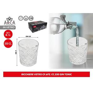 Juego de 6 Vasos de Cóctel CC.330, Colección de Vasos para Bebidas de Ginebra y Tónica - Product Image 1
