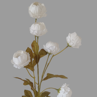Nouveau style – Bouquet de 6 pivoines artificielles réalistes en soie, délicates, pour mariage, maison, hôtel, photographie, accessoires de décoration