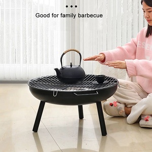 Bol à feu de jardin avec grille de cuisson BBQ Gill pour camping en plein air - Product Image 4