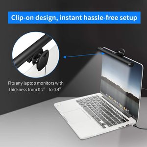 Smart Auto-Dimming Modern Office E-Reading <b>USB</b> Powered Clip-on <b>LED</b> Computer Lamp Aluminum+ABS Construction Adjustable Color - Product Image 2