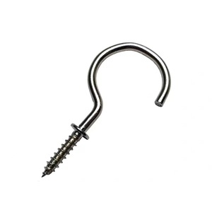 Eye Slip Hook Zinc Alloy Polished Screw Hooks 05 17 Inch For Hanging Storage Display - Product Image 2