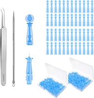 HadiyahBeauty Aiguille jetable pour salon de beauté Aiguille pour l'élimination de l'acné à bout fermé Aiguille pour l'élimination des points noirs Ultra Sharp et Ultra Fine