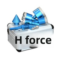 Jeu de 9 forets à sertir à tige hexagonale en aluminium, finition dorée JOWIN, pour carrelage céramique, spécial export