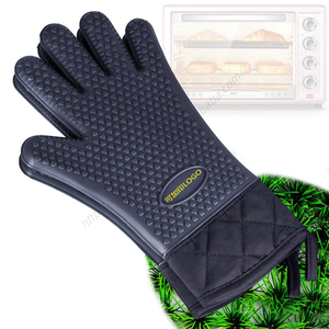 Vente en gros de gants de four S353 de haute qualité, résistants à la chaleur, antidérapants, en silicone imprimé - Product Image 1