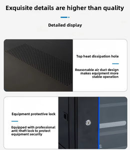 Armoire de serveur et de réseau Saipwell 9U en acier laminé à froid, armoire de serveur sur pied - Product Image 2