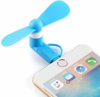 Ventilateur Mini Portable Personnalisable avec LOGO pour Téléphone Mobile, Cadeaux Promotionnels pour iPhone et Android Type-C, Ventilateur USB 3-en-1