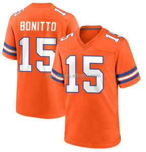 Kualitas Terbaik Kustom # 15 Jersey Sepak Bola Amerika Jahitan Nik Bonitto - Product Image 3