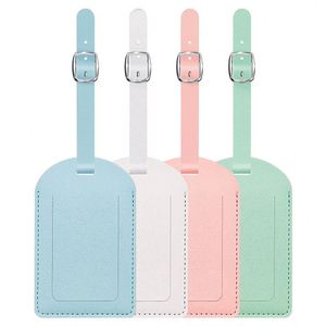 Etiqueta de Equipaje de Cuero PU con Costuras Reforzadas y Ojales Metálicos para un Uso Duradero en Maletas y Bolsas de Viaje - Product Image 1
