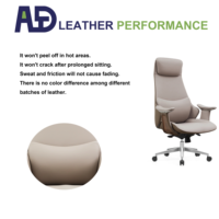 Chaise de bureau exécutive à dossier haut en cuir, chaise de bureau ergonomique pivotante, chaise de patron réglable de luxe pour la maison et le bureau