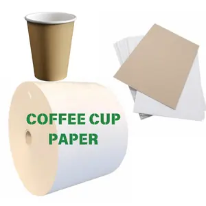 Rolo de papel Kraft PE de alta qualidade, matéria-prima para copo de papel de café