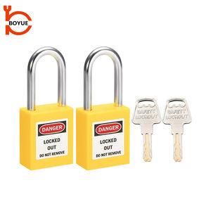 सुरक्षित लॉकिंग जरूरतों के लिए एब्स लॉक और प्लास्टिक सुरक्षा पैडलॉक के साथ नए प्रकार का स्टील मेटल बॉडी - Product Image 6